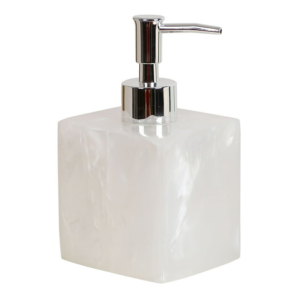 Refillable Resin Dish Soap Dispenser Bottle White 13.5oz