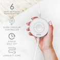 thumbnail image 4 of PureRadiance Back & Neck Luxury Heating Pad for Pain Relief, Patented Design, Soft Faux Fur & Micromink, 6 Heat Settings, Machine Washable, Universal Fit, 31.5” x 24” (Golden Sands), 4 of 8