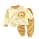 thumbnail image 2 of Conjuntos de blusas y camisas de manga larga y cuello redondo para niños Conjunto de dos piezas de blusas de manga larga y cuello redondo estampadas para niños Poliéster para niños, 2 of 5