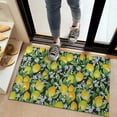thumbnail image 2 of Yellow Lemon Flowers Black Pattern Door Rugs,Washable Non Slip Door Mats Indoor,Decorative Door Mats,Entry Mat Indoor for Entrance,Bedroom,Kitchen,Bathroom,20"x32", 2 of 6