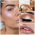 thumbnail image 2 of Paleta de maquillaje iluminador en crema XCF polvos iluminadores brillantes para mejillas cuerpo sombra de ojos plata rosa claro oro rosa morado champán 01, 2 of 3