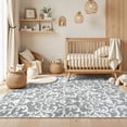 thumbnail image 2 of Lahome Decor 4'x6' Washable Rug for Bedroom, Vintage Area Rug for Living room, Indoor Soft Distressed Floral Throw Rugs Non-Slip Backing for Entryway Farmhouse Kitchen Kids Playroom,Light Grey, 2 of 8