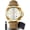 white&gold, variant on Men's Business Quartz Watches with PU Leather Strap Waterproof Luminous Calendar Chronograph