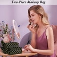 thumbnail image 4 of YOOLIFE Travel Makeup Bag Checkered Cosmetic Bag, Cute Makeup Bag Checkered Pouch Gifts for Teen Girl, 4 of 7