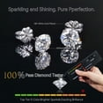 thumbnail image 6 of Moissanite Stud Earrings for Women |Round Cut D Color VVS1 Clarity ,F136 Implant Grade Titanium Earrings Stud,Hypoallergenic Earrings,Earrings for Men and Women,Everyday Studs, 6 of 7