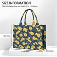 thumbnail image 3 of Large Capacity Tote Bag,Yellow Lemon Slices DarkBlue Pattern Handbag Fashion Luxury Tote Bag,15.7"x13"x 5.1" Inches,Laptop Compatible, 3 of 6
