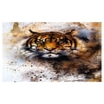 thumbnail image 4 of Tiger Ceramic Toothbrush Holder, Wild Beast Looking Straight into the Eyes of the Viewer Angry Looking Panthera Tigris, Decorative Versatile Countertop for Bathroom, 4.5" X 2.7", Multicolor, 4 of 4