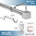 thumbnail image 3 of Urbanest 1" Wright Adjustable Curtain Rod, 28"-48", Brushed Steel, 3 of 6