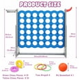 thumbnail image 5 of KORIMEFA Jumbo 4-to-Score Giant Game Set, 4 in 1 Row for Kids Adults, 3.5FT Tall Indoor & Outdoor Game Set with 42 Jumbo Rings & Quick-Release Slider, Perfect for Holiday Party Family Game, 5 of 10