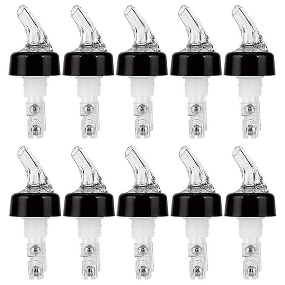 10Pcs Plastic Automatic Measured Pourer (30ML) – Clear, for Home/Kitchen/Bar/Restaurant White