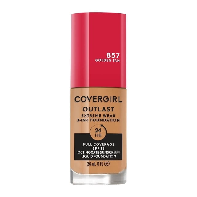 Base de maquillaje Covergirl líquida 3 en 1 outlast 857 golden tan 30 ml