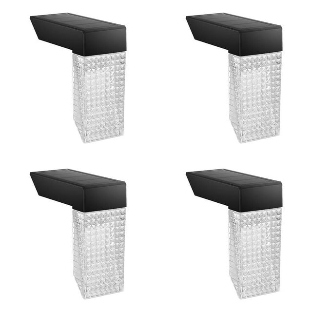 Luz de jardín con energía Solar para valla de escalera de Patio, lámpara de paisaje impermeable IP67, patio exterior, porche, jardín, Iluminación y accesorios Luz cálida y colorida. 4 piezas Bearachild HA073263-01
