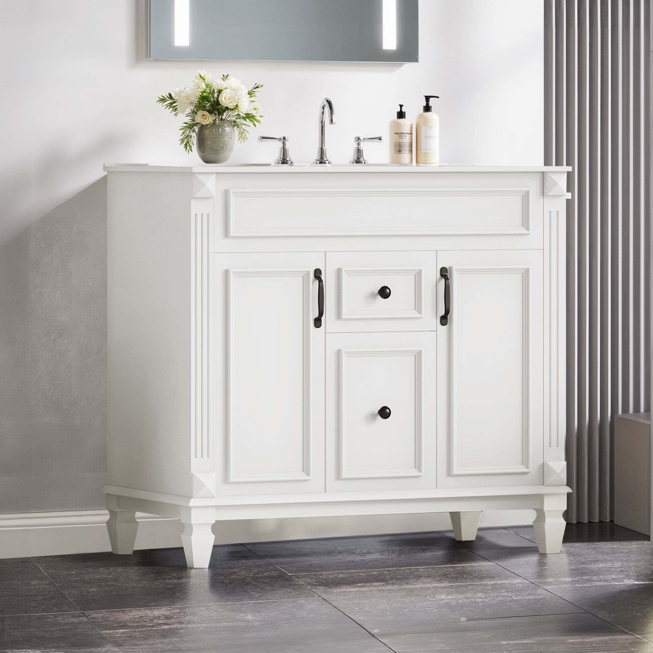 EDX 36-inch Bathroom Vanity Cabinet, Freestanding Modern Cabinet