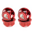 thumbnail image 3 of Tignapoo Red 17mm Metal Hex Wheel Nuts (4pcs) with 1.25 Thread for Traxxas X-Maxx, Summit, E-Revo, Sledge Buggy Trucks - Anti-Slip, Dustproof Replacement Accessories, 3 of 6