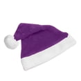 thumbnail image 2 of Christmas Hat, Santa Hat Holiday for Adults Unisex Velvet Comfort Extra Thicken Fur Xmas Hat for New Year Festive Party, 2 of 4