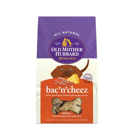 UPC: 0076344101758 | Old Mother Hubbard by Wellness Classic Bac N Cheez Natural Small Biscuits Dog Treats  20 oz bag