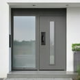thumbnail image 4 of unbranded Poignée de Porte Ignifuge en Acier Inoxydable Noir Ensemble de Poussée Commercial, 4 of 8
