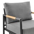 thumbnail image 5 of Razi Outdoor Swivel Glider Lounge Chair- Black Aluminum- Gray Cushion, 5 of 7