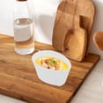thumbnail image 4 of Tazones de sopa de cerámica, aptos para microondas, tazón de cerámica blanca para cocinar al vapor huevos y verduras, ideales para cocinar y servir en cocinas domésticas, 4 of 7