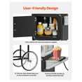 thumbnail image 5 of Popcorn Machine with Cart, 8oz Kettle, 800W Popper, 6-8 Cup Batch, Theater Style, 2-Button Control, Glass Door, 3 Spoons, Black, 5 of 9