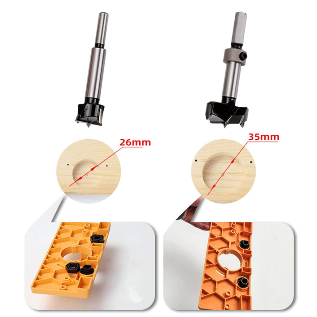 MOMOJIA 35mm Hinge Hole Jig Drill Guide Set Hinge Drilling Tool Set Woodworking Puncher