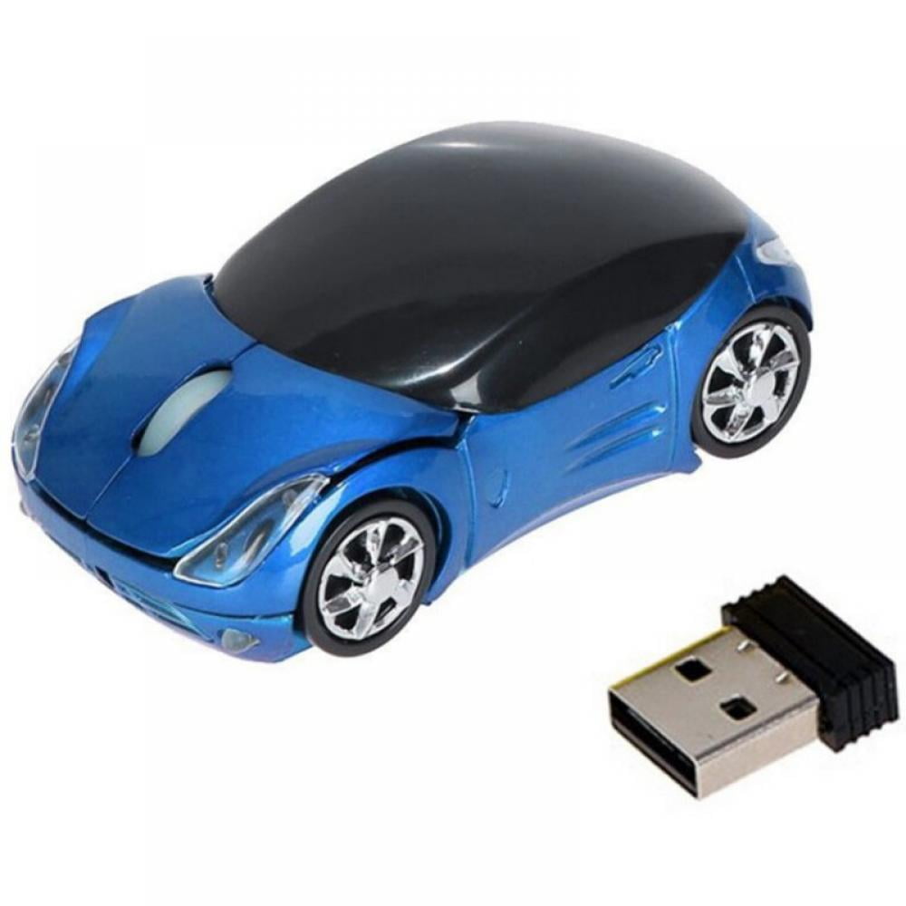 2.4GHz Wireless 3D 1600DPI Optical Usb Ergonomic Cool Car Shape Mini Mouse Mice 