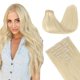 thumbnail image 1 of Extensiones de cabello con clip GOO GOO, cabello humano real, 22 pulgadas, 150 g, 1 of 8