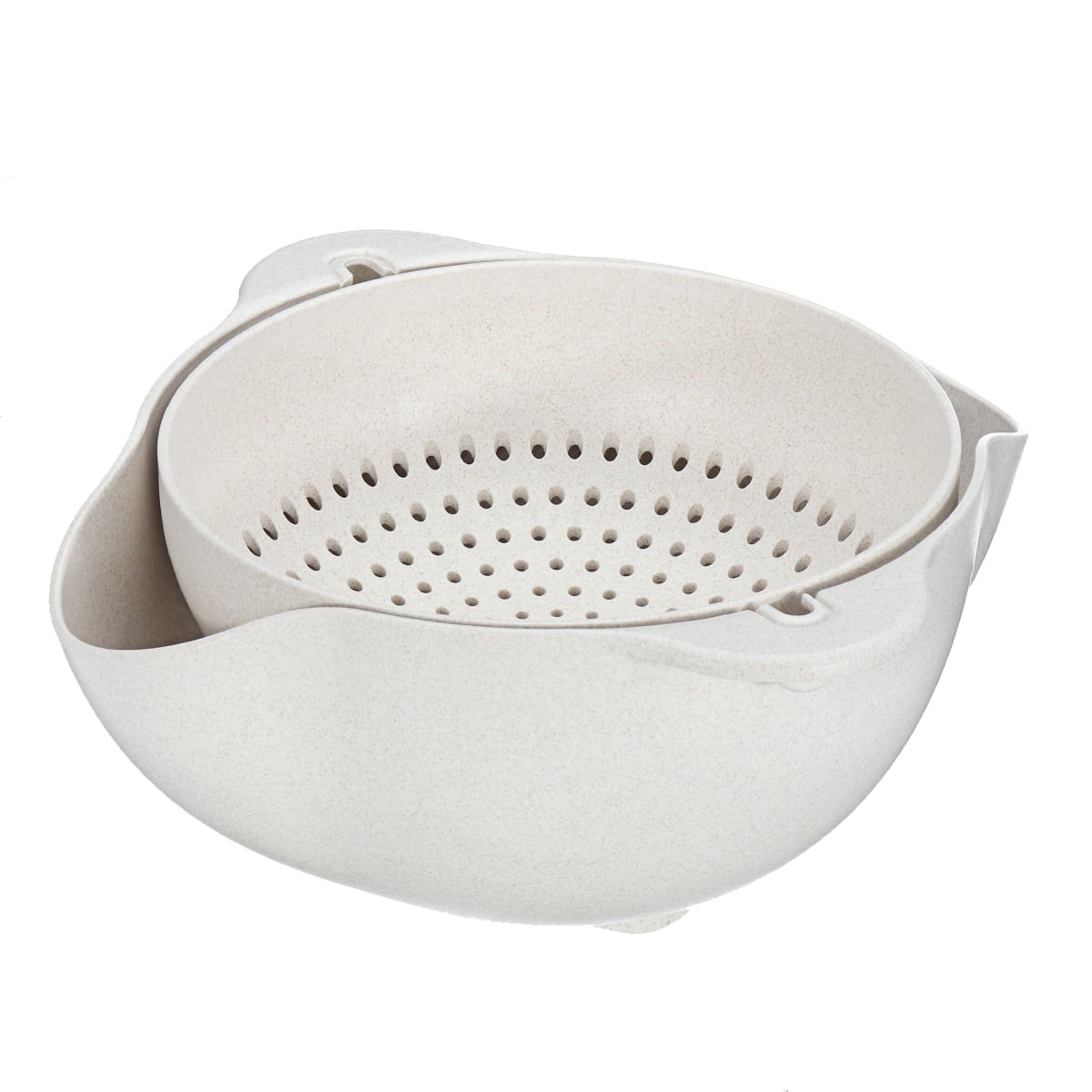 2-in-1 Kitchen Strainer/Colander & Bowl Sets,Plastic Washing Bowl and ...