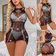 thumbnail image 2 of Moda para mujer Lencería sexy Medias de red Hollow Slim Fit Sexy Taladro brillante Cuello halter Paquete de cadera Vestido Fridja nalpqowj42149, 2 of 9