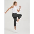 thumbnail image 5 of Stelle Women's Cotton Capri Joggers Pants with Side Pockets Workout Sweatpants,Drawstring Waist Running Yoga Athletic Tapered Casual Pants Lightweight Lounge Pants 20",XS-XXL Gray, 5 of 6