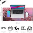 thumbnail image 4 of Gaming Mouse Pad, Desk Pad with Non-Slip Base Extended Large Mouse Pad XXL Keyboard Mouse Pad Desk Mat On Top of Desks for Work, Game, Office, Home - Pink Japanese Cherry Blossom (35.4x15.7 in), 4 of 5