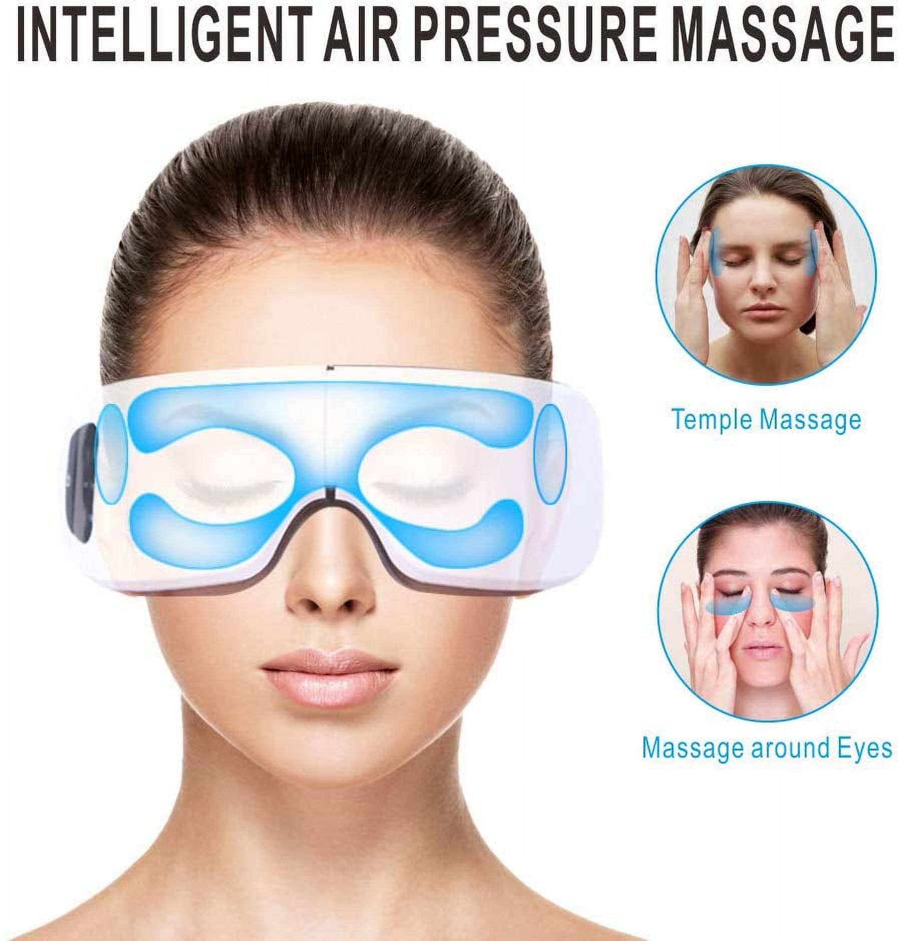"Happyline" Electric Eye Massager with Heat, Air Compression, Bluetooth Music, Wireless Eye and Temple Massager for Relieving Dry Eyes, Eye Fatigue, Improving Blood Circulation and Sleep Quality - image 3 of 7