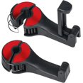 thumbnail image 1 of SHAR 2 Pack Car Headrest Hooks with Phone Holder - Red, 1 of 5