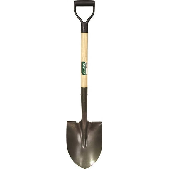 UnionTools 43106 Digging Shovel, 8-1/2 in W Blade, Carbon Steel Blade, Hardwood Handle, D-Shaped Handle, 28 in L Handle