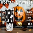 thumbnail image 2 of Halloween Tumbler 40oz Spider Web Spooky Tumblers with Lid and Straw Halloween Gifts for Women Men Stainless Steel 40 Oz Gothic Cup Goth Gift for Adults, 2 of 6