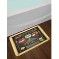 thumbnail image 2 of Hawaii Bath Mat, Traditional Tiki Bar Poster Design with Coconut Drink and Aloha Slogan Bamboo Frame, Non-Slip Plush Mat Bathroom Kitchen Laundry Room Decor, 29.5 X 17.5 Inches, Multicolor, Ambesonne, 2 of 2