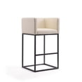 thumbnail image 1 of Manhattan Comfort Embassy 38 in. Cream and Black Metal Barstool, 1 of 3