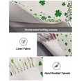 thumbnail image 5 of Shamrocks,Large Area Rug 4x6ft Woven Runner Rug,Saint Patricks Day Green Green White Washable Living Room Bedroom Kitchen Bathroom Classroom Carpet with Tassels,Indoor Outdoor Throw Door Mat, 5 of 5