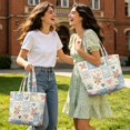 thumbnail image 2 of Qpednta Heart Patchwork Quilted Tote Bag, Fits 14" Laptop Quilted Work Tote Bag, with Zipper Nursing School Travel Tote Bags for Office Daily Use, 2 of 6