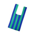 thumbnail image 1 of Stripe Pattern Lady Shoulder Bag Hand Bag Women Totes Capacity Fall Satchel Bag Green Blue, 1 of 9