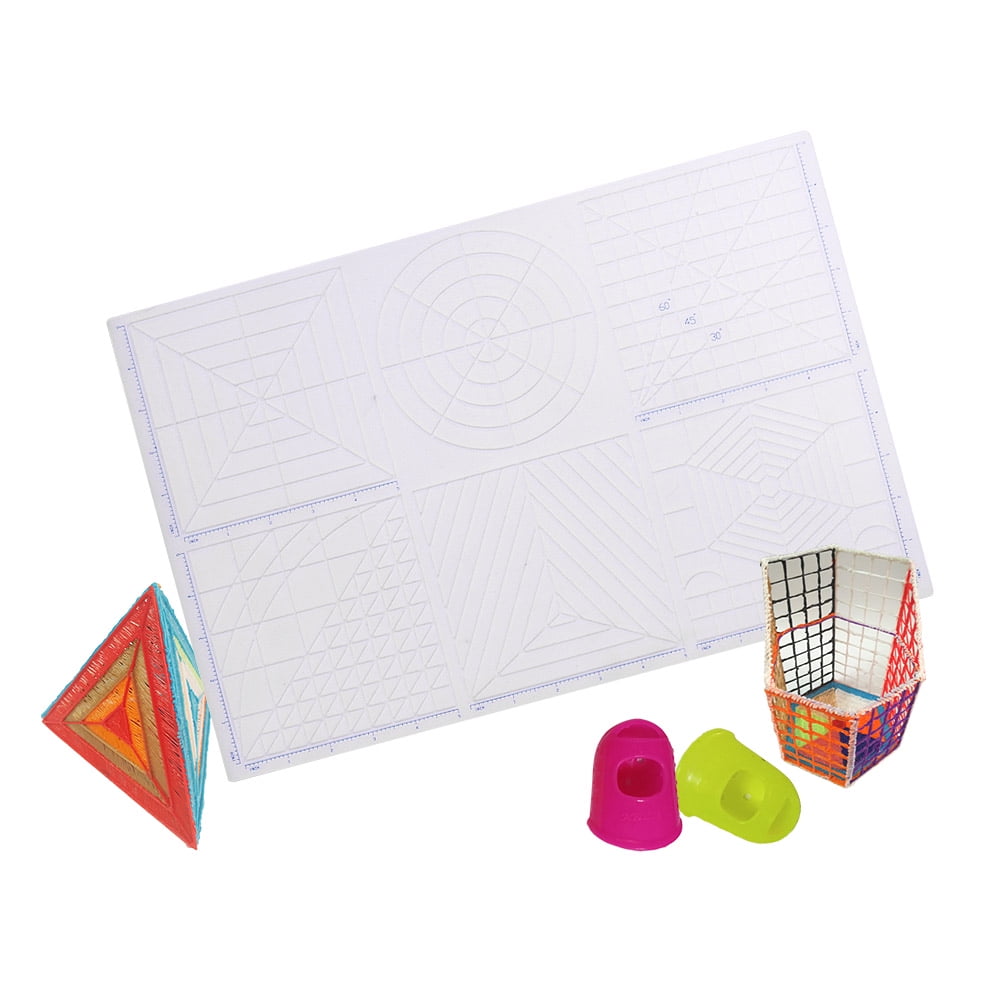 A, transparent Jiamus Tapis pour crayons 3D Design pliable 16,2 x 10,9 pouces enfants et artistes 3D Outils de dessin avec 2 protège-doigts Pour débutants En silicone avec motifs 