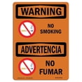 thumbnail image 1 of SignMission OS-WS-A-1218-L-12716 12 x 18 in. OSHA Warning Sign - No Smoking, 1 of 1