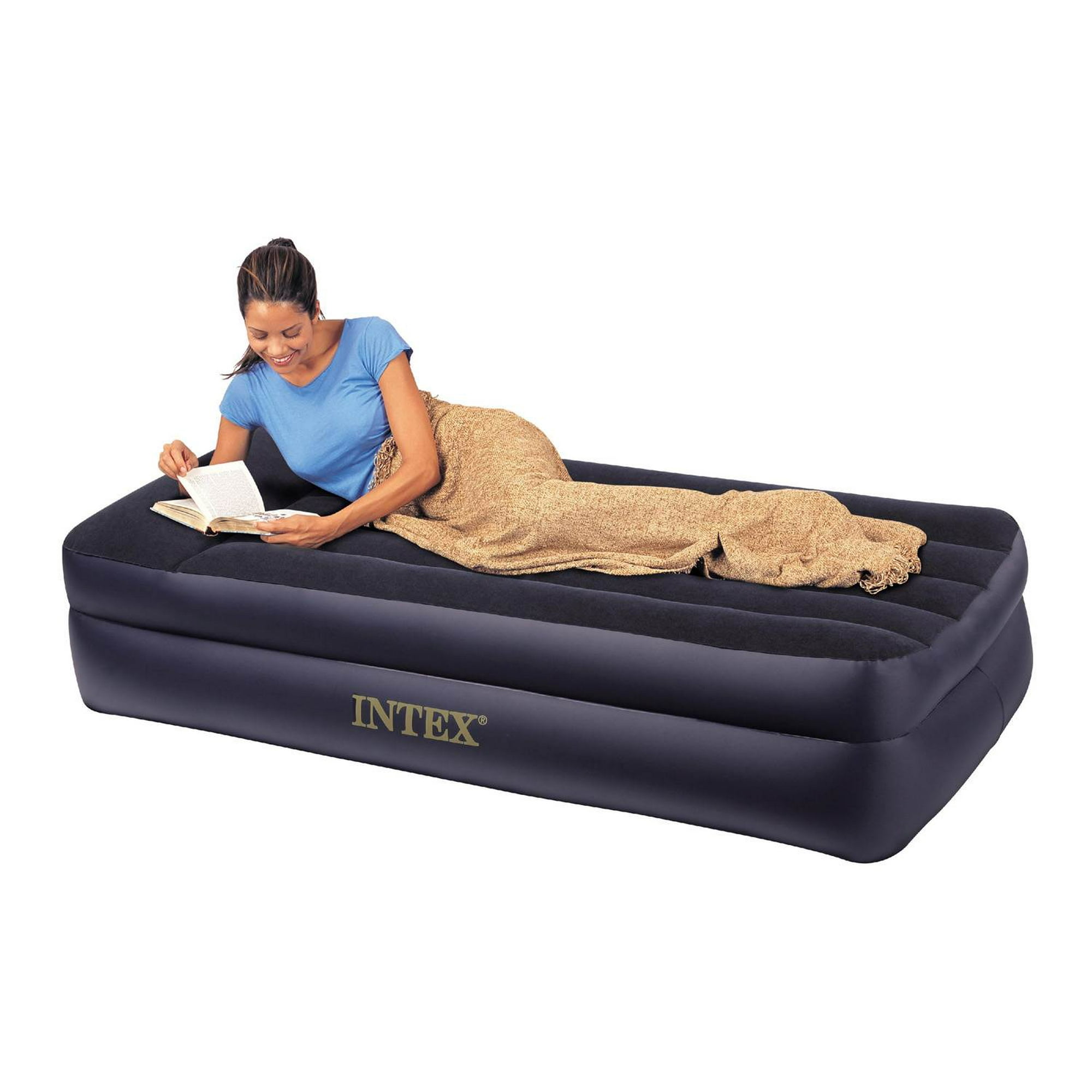 Intex 22 Raised Queen Air Mattress With Built In Pump Twin Size Air Mattress Walmart Canada