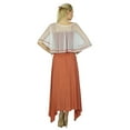 thumbnail image 4 of Bimba Women Long Maxi Dress Smocked Waist Top Comes With Poncho Top Chic Cape, 4 of 5