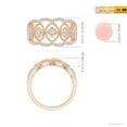 thumbnail image 4 of ANGARA Natural Diamond Openwork Anniversary Ring in 14K Rose Gold for Women (Size-2.2mm| Color-G| Clarity-VS2) | April Birthstone, Anniversary, Jewelry Gift for Women | Natural Diamond Ring, 4 of 8