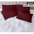 thumbnail image 2 of Juego de 12 fundas de almohada Utopia, tamaño queen, 50 x 75 cm, color burdeos, 2 of 7