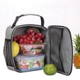 thumbnail image 4 of Canvas Lunch Bag Adults Insulated Lunch Box Lunchbox Student Lunch Bags, 4 of 5