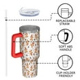 thumbnail image 4 of White Christmas Gingerbread Man Pattern Tumbler with Handle and Lid,40oz Double Wall Vacuum Insulated Tumbler,Cups Gift for Women and Men, 4 of 7