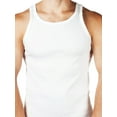 thumbnail image 3 of Men's 3 Pack White Ribbed Tank Tops A-Shirt Tank From American Casual, 3 of 4