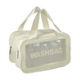 thumbnail image 4 of 1 Pc Bolsa de Maquillaje Grande y Conveniente para Mujeres para Vacaciones, Camping y Viajes de Negocios Beige-M, 4 of 4